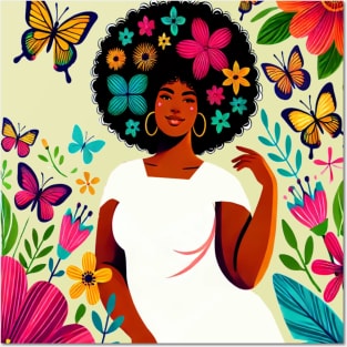 African American plus-size beauty Posters and Art